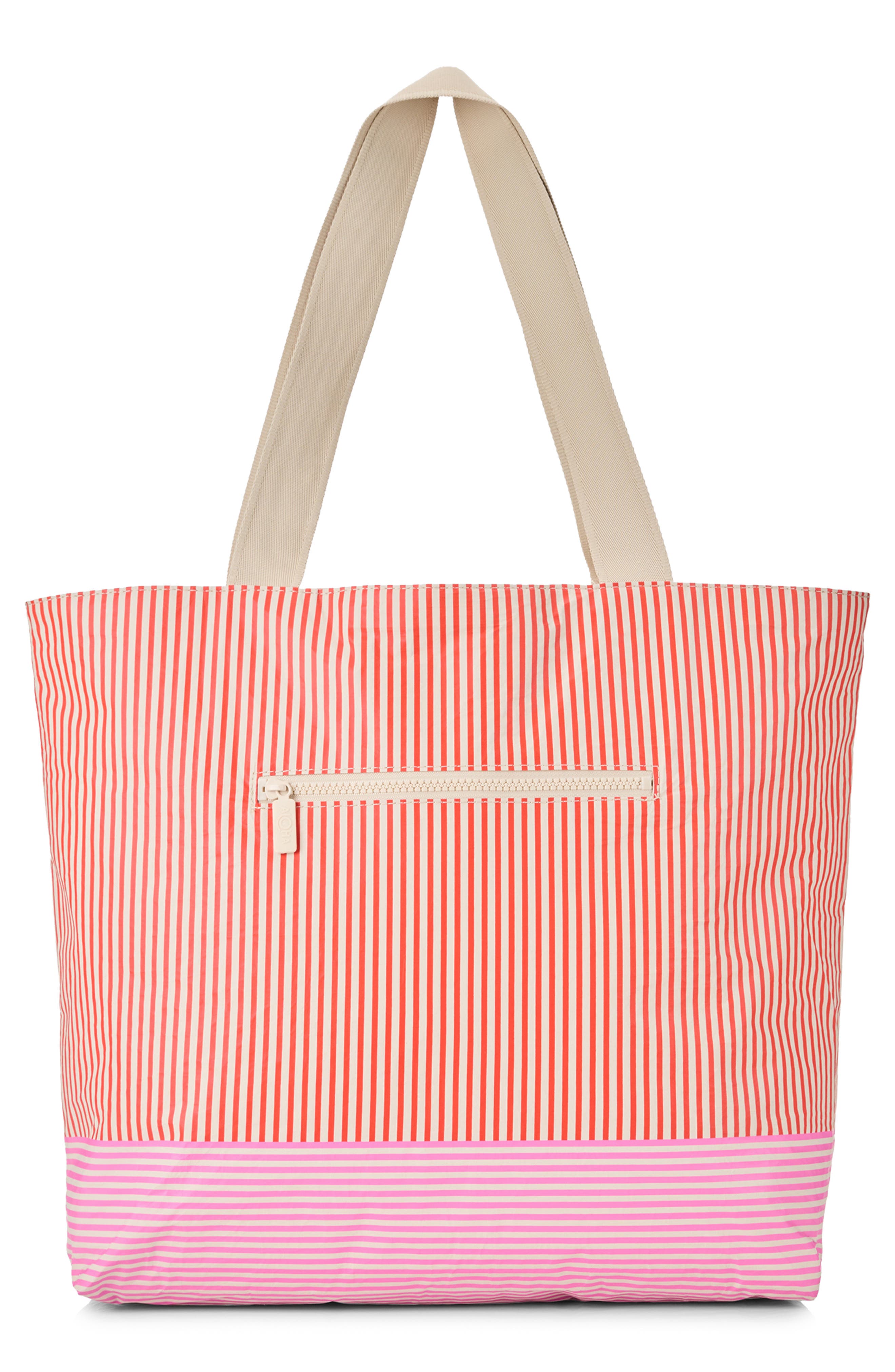 Aloha Collection Day Tripper Cabana Day Water Resistant Tote, Alternate, color, Red Haute/ Sandstone