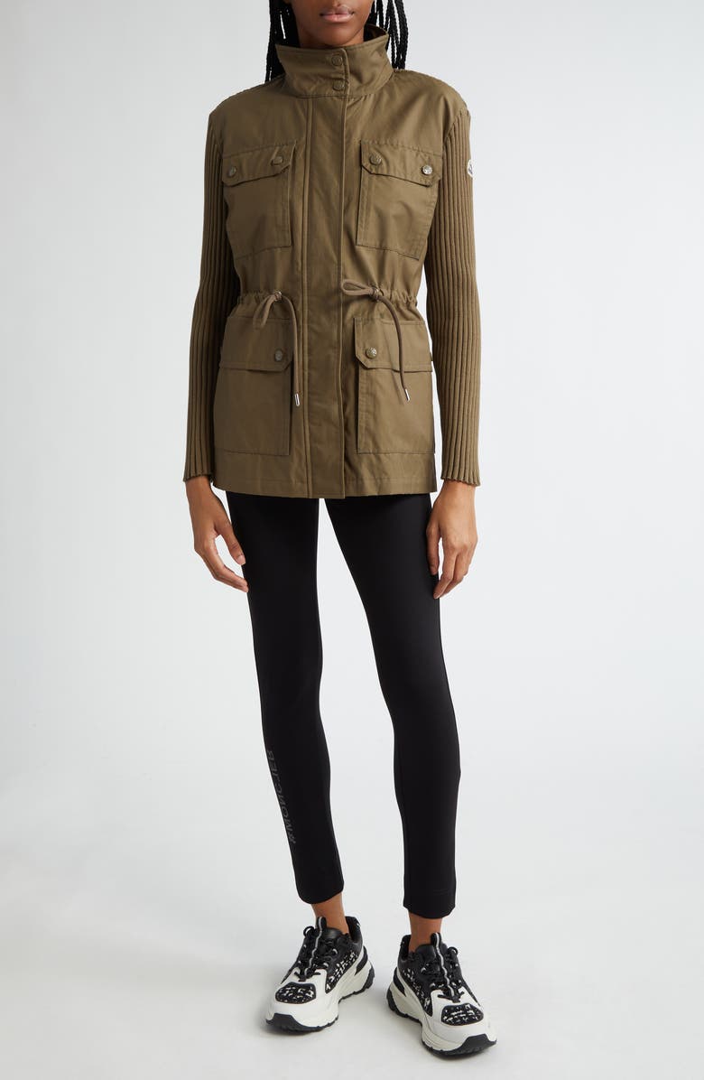 Moncler Mixed Media Utility Jacket, Alternate, color,