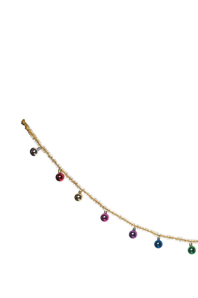 Multi Color Christmas Bulb Garland, Alternate, color, Gold