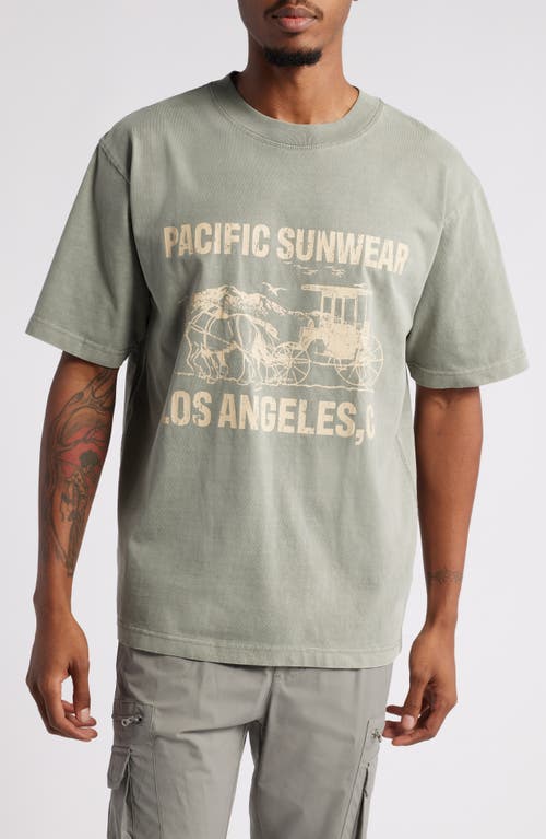 PacSun Chariot Graphic T-Shirt in Green 