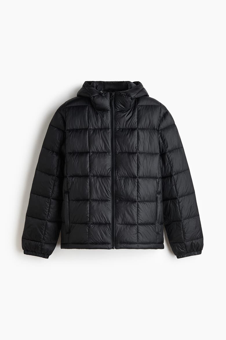 Lightweight Puffer Jacket, Alternate, color, Black