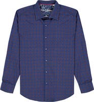 Robert Graham Talbot Geometric Print Stretch Cotton Button-Up Shirt