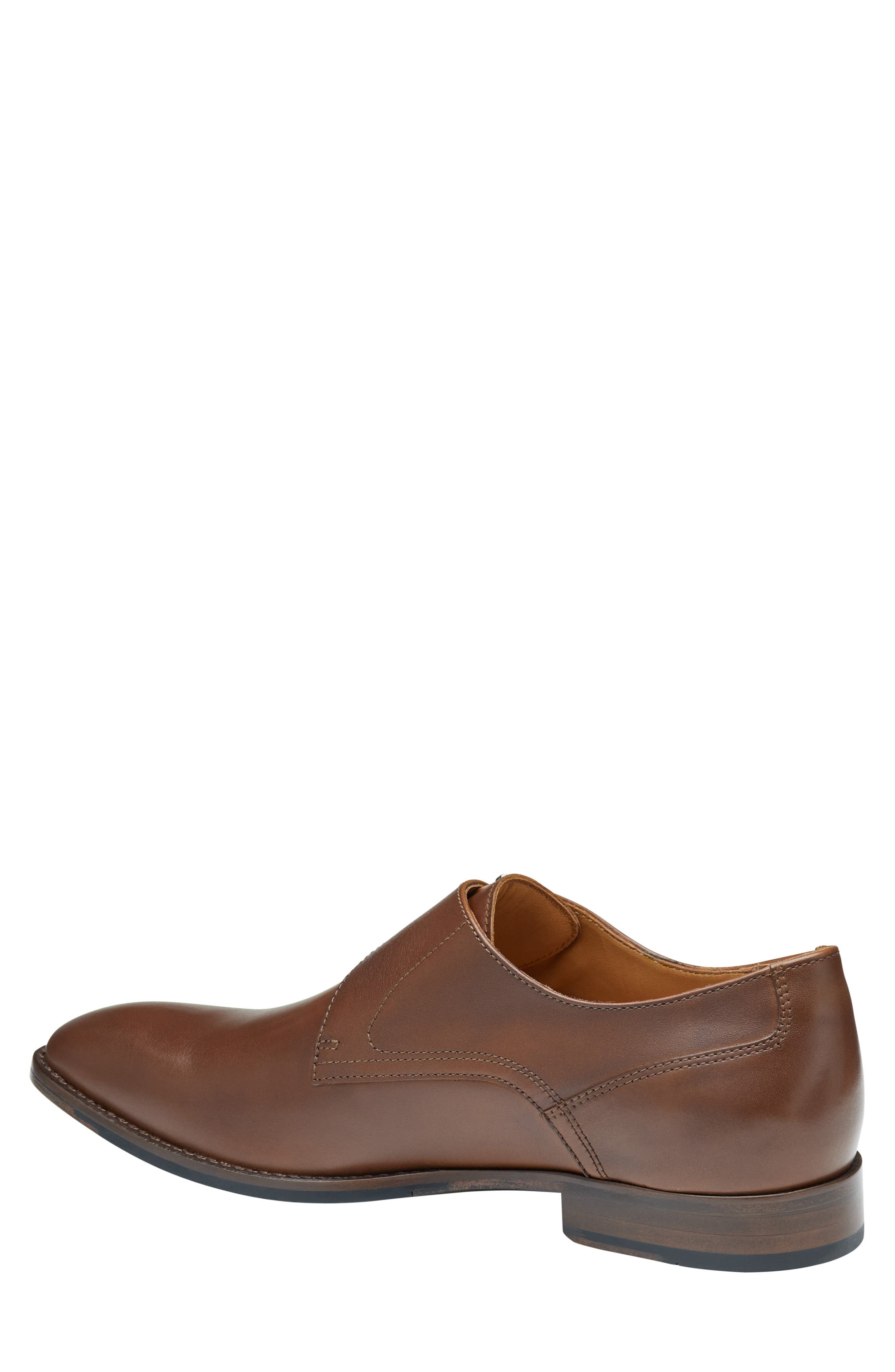Johnston & Murphy Richland Monk Strap Shoe, Alternate, color, Mahogany Full Grain