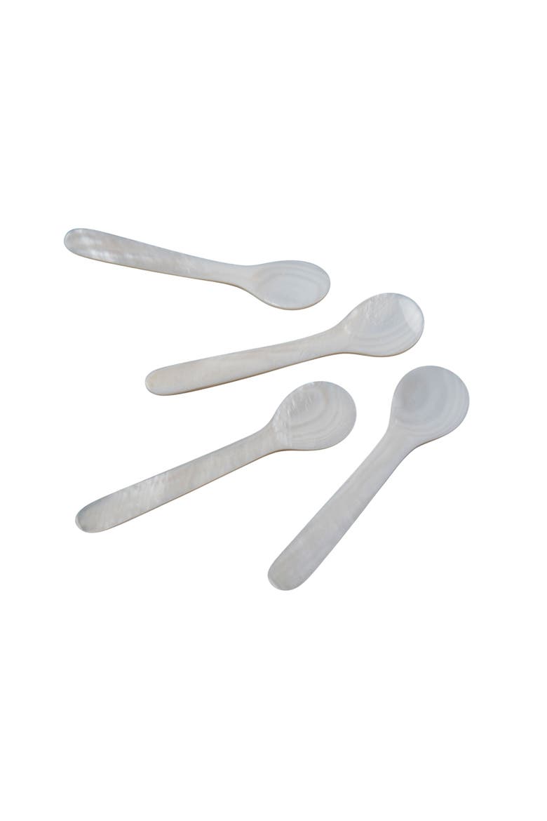 Large Shell Spoons, Set of 4, Main, color, Mother of Pearl