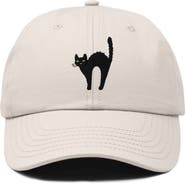 Dalix Black Cat Embroidered Casual Hat