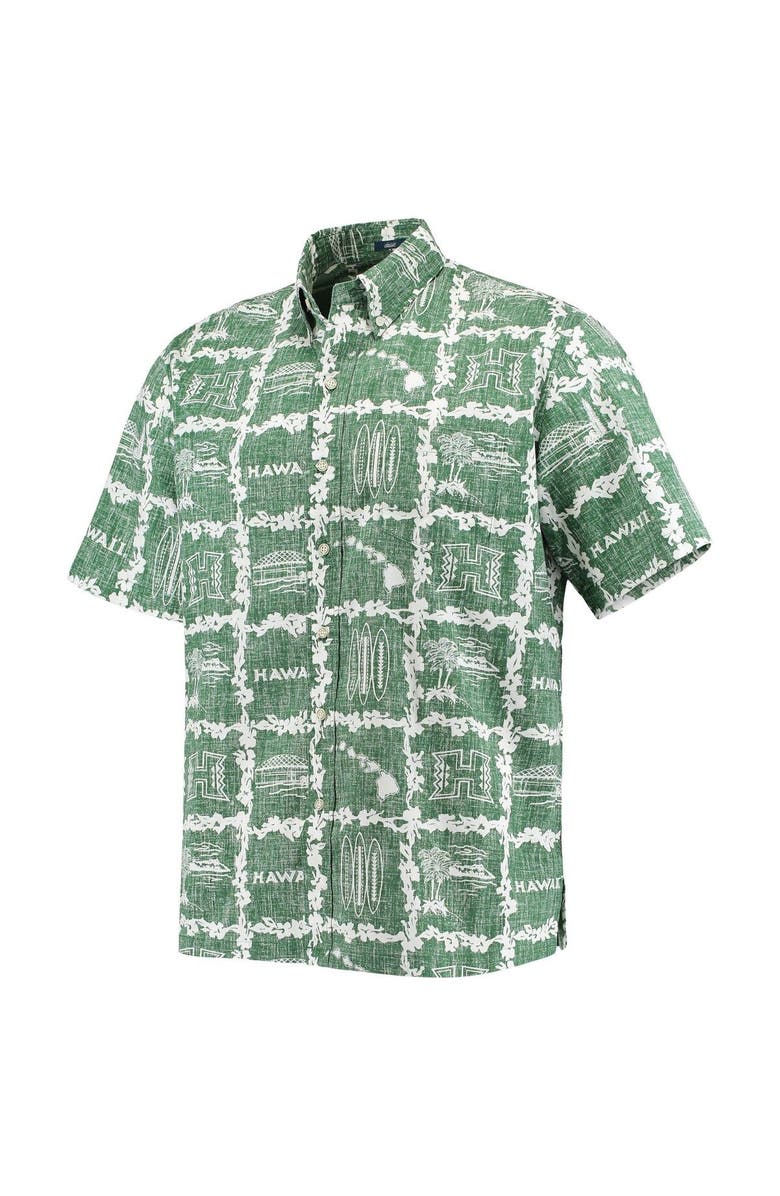 Reyn Spooner Men's Reyn Spooner Green Hawaii Warriors Classic Button-Down Shirt, Alternate, color, 