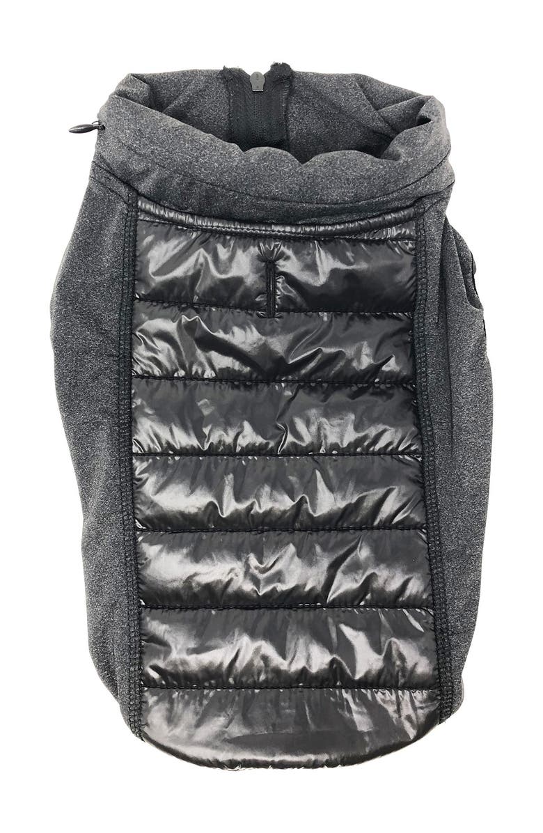 PET LIFE 'Apex' Lightweight Hybrid 4-Season Stretch & Quick-Dry Dog Coat w/ Pop out Hood - Medium, Alternate, color,