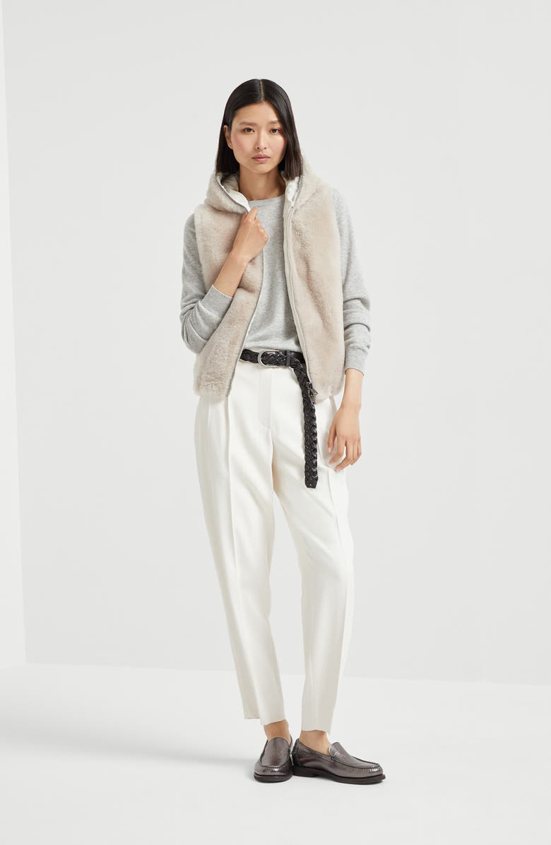 Brunello Cucinelli Slouchy trousers, Alternate, color, Milk