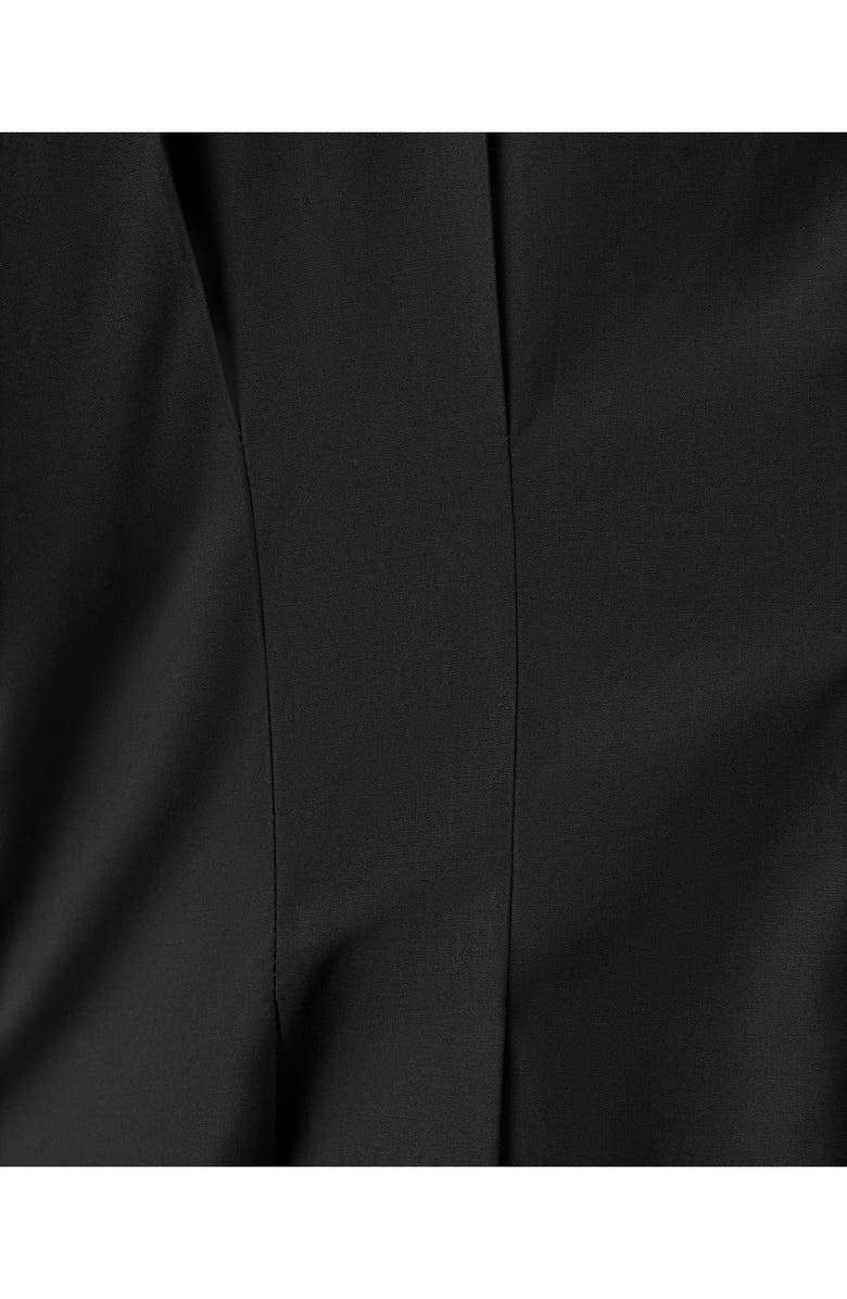 MANGO Pleated Flare Midi Dress, Alternate, color, Black