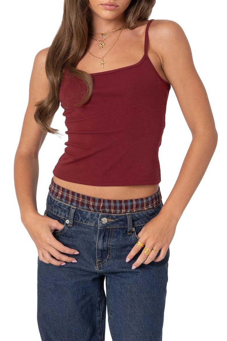 Deanna Crop Camisole, Main, color, BURGUNDY