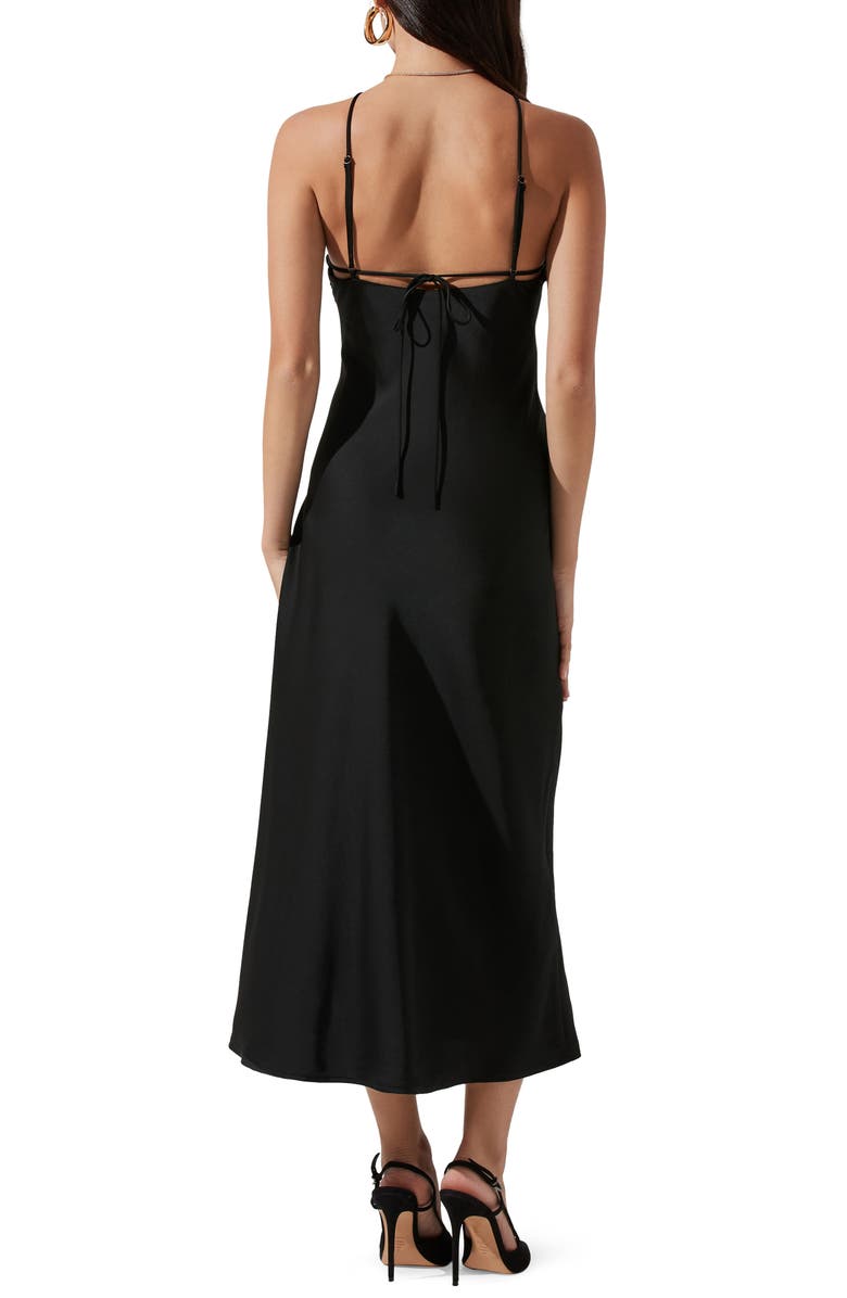 ASTR the Label Halter Neck Satin Maxi Dress, Alternate, color,