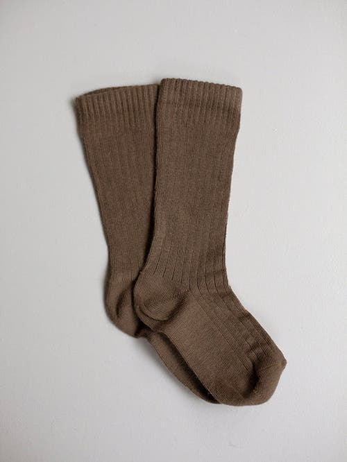 The Simple Folk The Ribbed Sock In Walnut