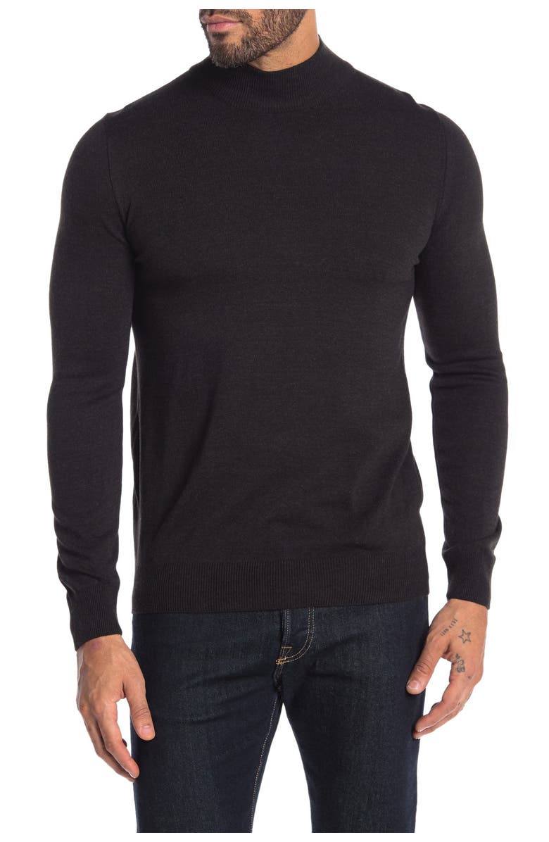 T.R. PREMIUM Tailored Recreation Wool Blend Sweater, Main, color, Black