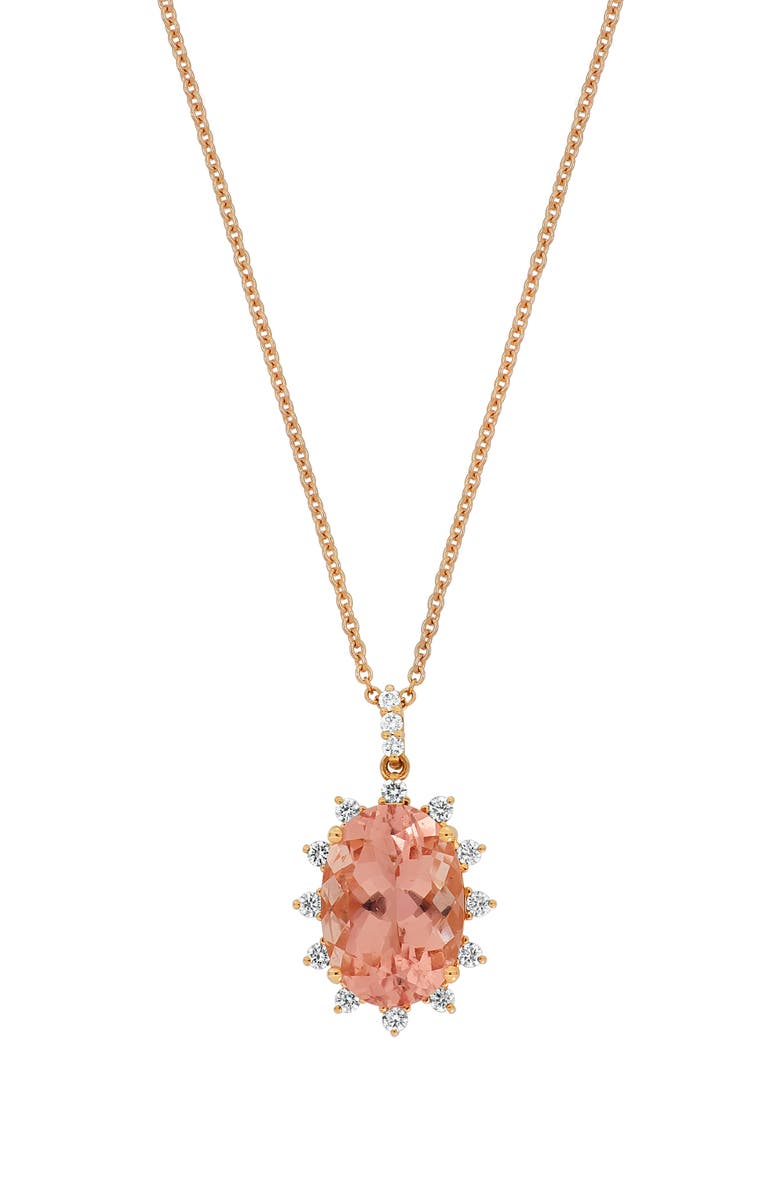 Bony Levy 18K Gold Morganite & Diamond Pendant Necklace, Main, color,