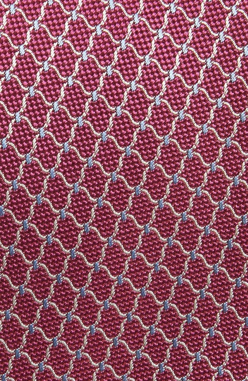 David Donahue Neat Silk Tie In Red