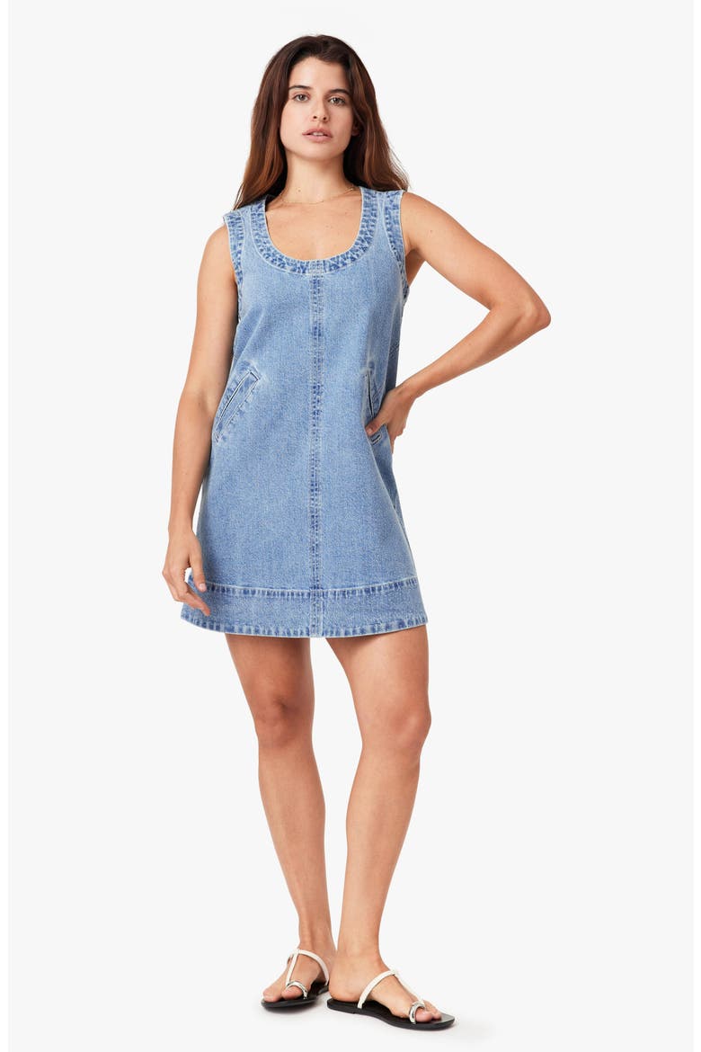 Micro Studded Denim Minidress, Alternate, color, BLUE BELL
