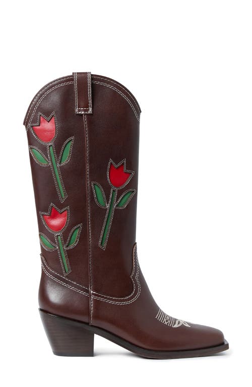 Loeffler Randall Wilder Western Boot In Brown