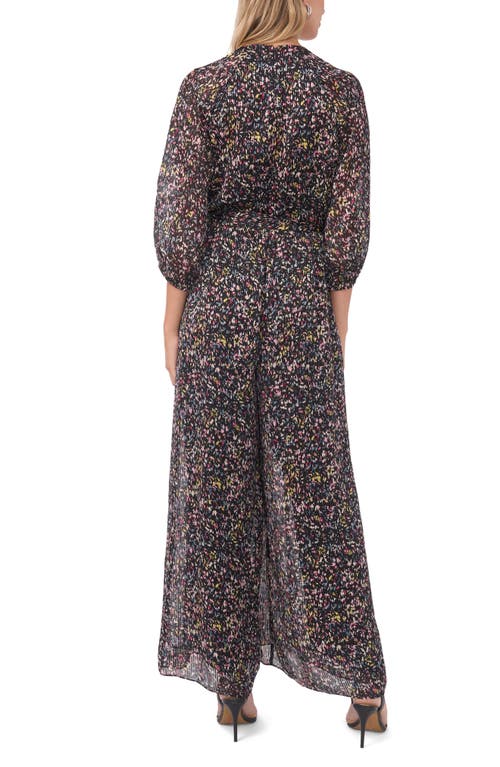 Vince Camuto Pleated Wide Leg Jumpsuit In Multi