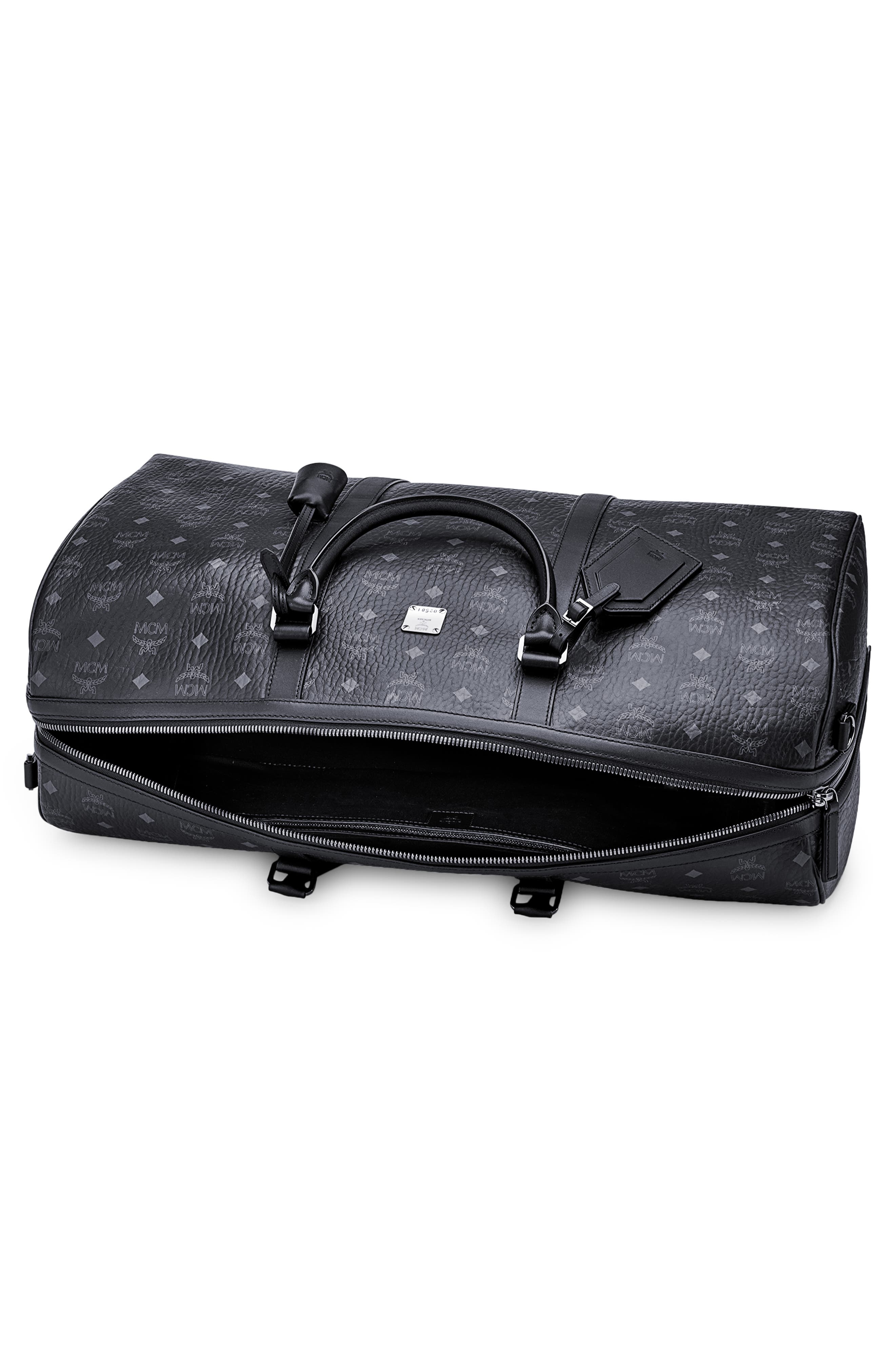 Ottomar Weekender Bag in Visetos, Alternate, color, BLACK