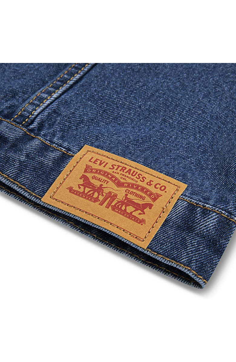 Levi's<sup>®</sup> Kids' Patchwork Denim Trucker Jacket, Alternate, color, Blue