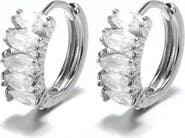 Mazin Jewels Baguette Hoops