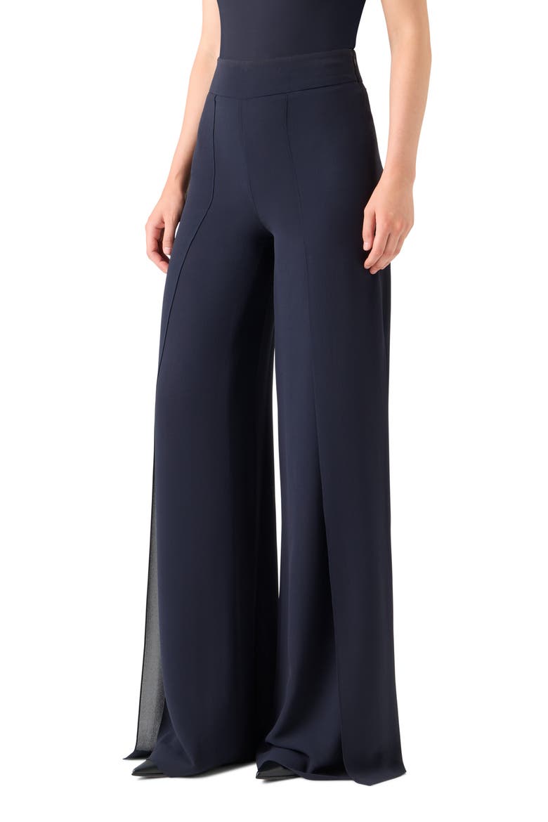 Fellia Slit Wide Leg Pants, Alternate, color, NAVY