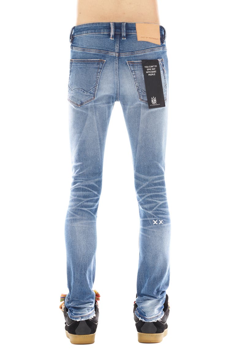 Punk Ripped Super Skinny Jeans, Alternate, color, REID