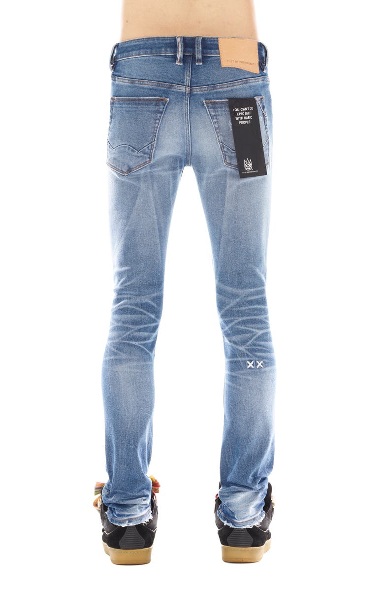 Cult of Individuality Punk Ripped Super Skinny Jeans, Alternate, color, Reid