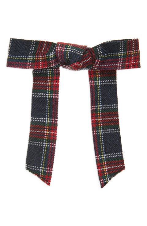 Shirley Plaid Bow Barrette