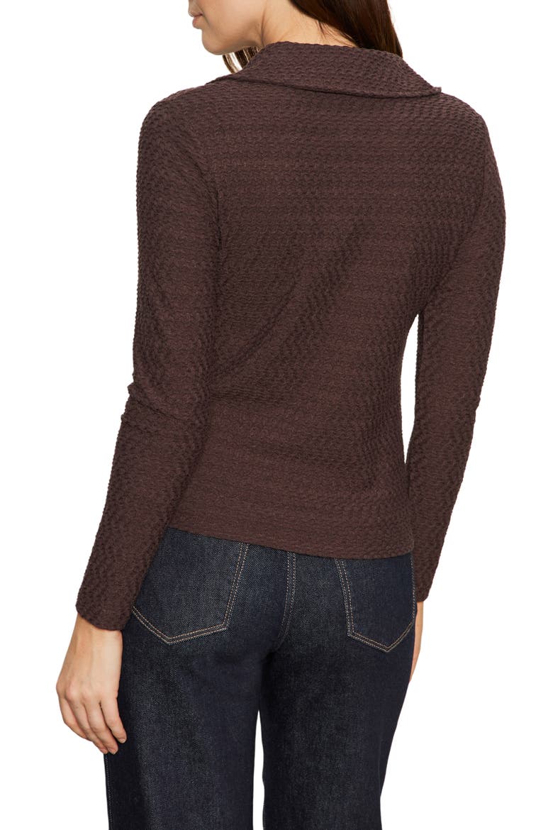 Dreamgirl Textured Knit Button-Up Shirt, Alternate, color, SEMI SWEET