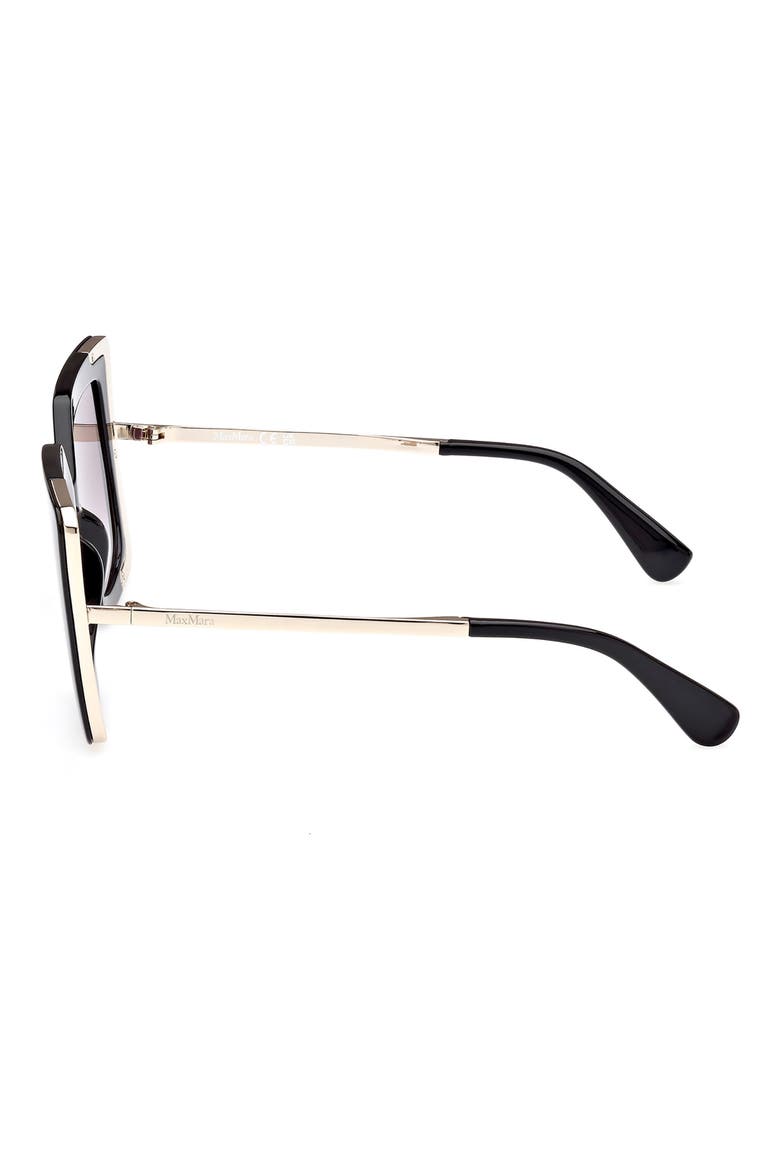 Square Sunglasses, Alternate, color, SHINY BLACK / GRADIENT SMOKE