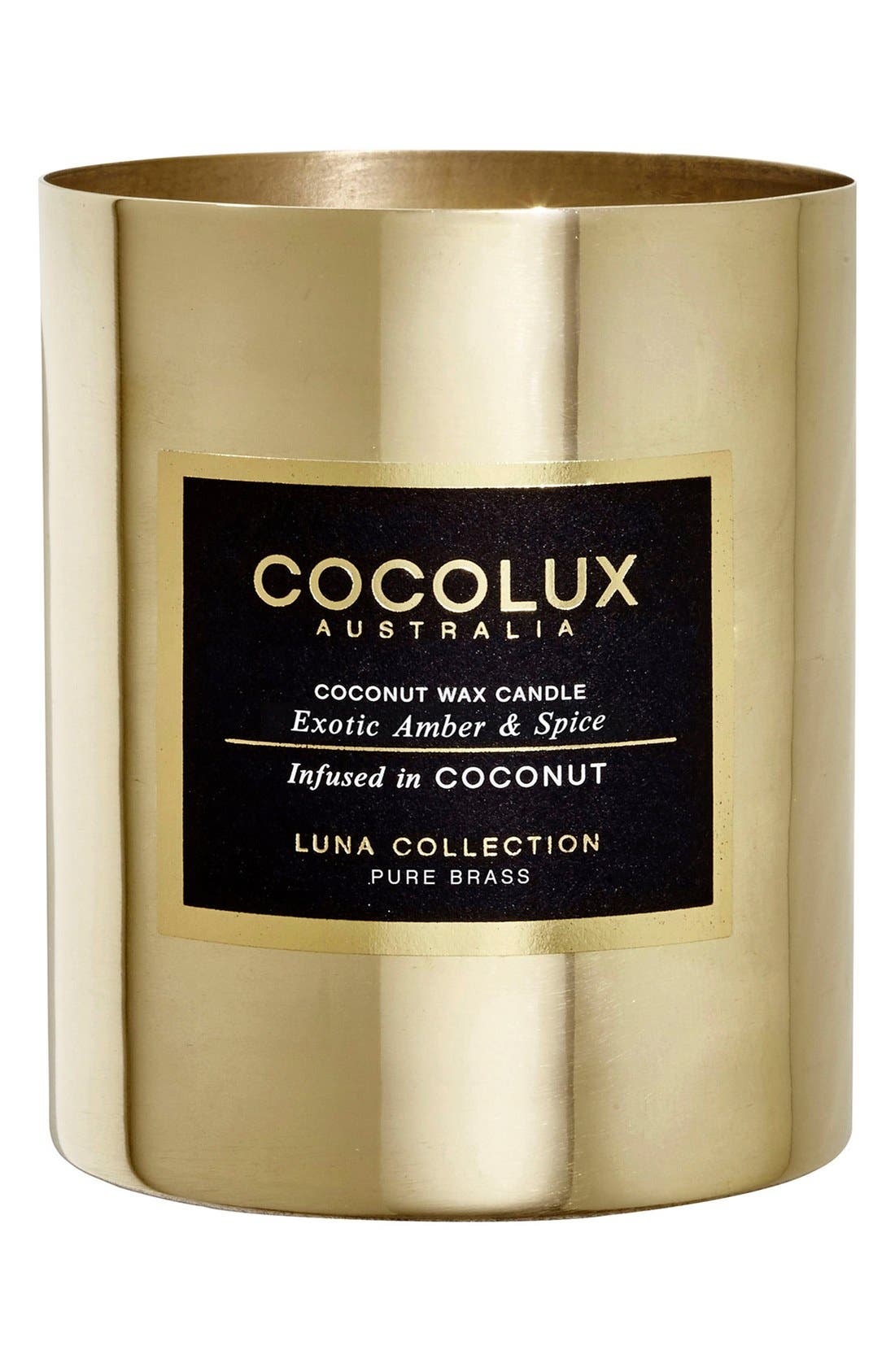 Cocolux Australia Exotic Amber & Spice Brass Candle | Nordstrom