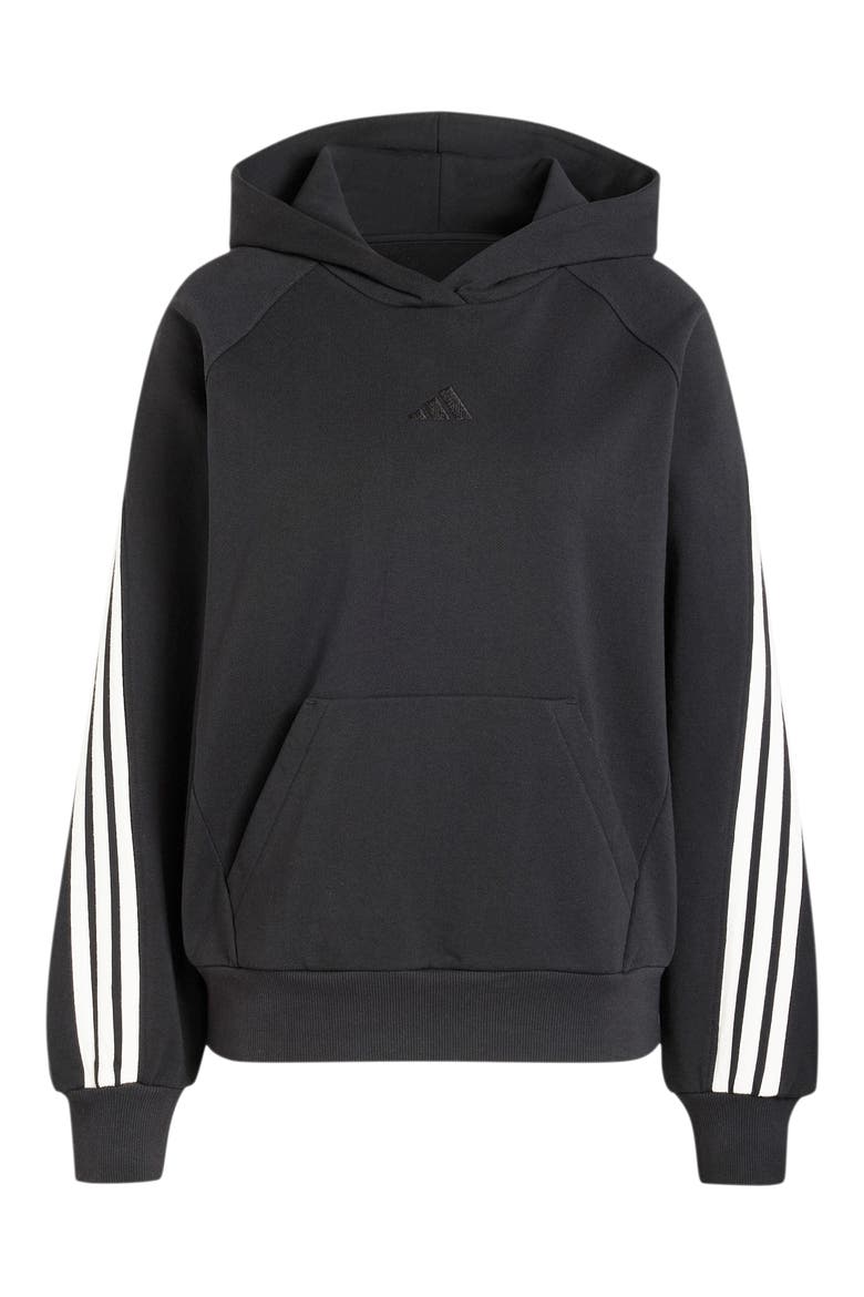 3-Stripes Hoodie, Alternate, color, BLACK/OFF WHITE