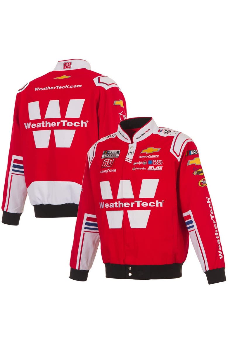 Men's JH Design Red Shane van Gisbergen WeatherTech Full-Snap Twill Uniform Jacket, Main, color, Red