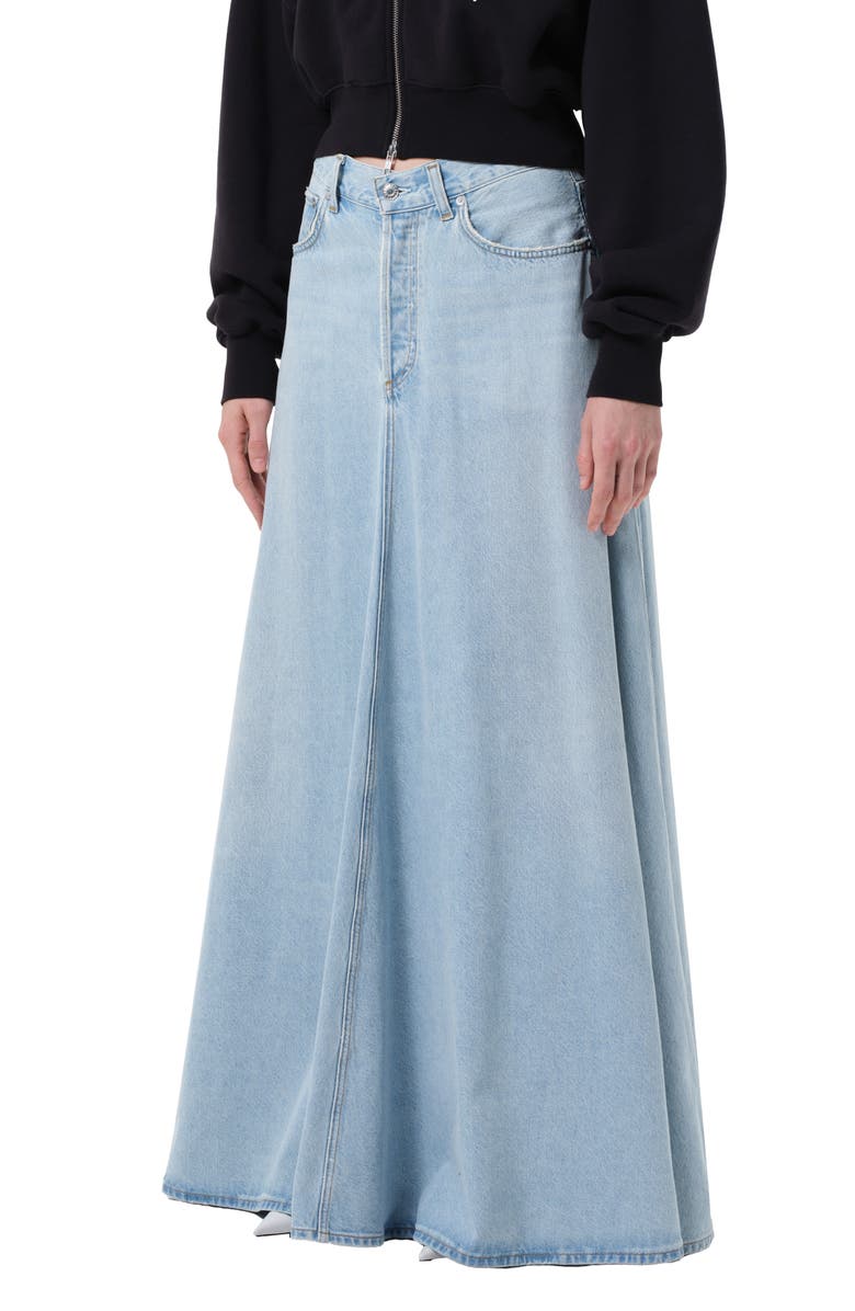 AGOLDE Odin Denim A-Line Maxi Skirt, Alternate, color, Lost