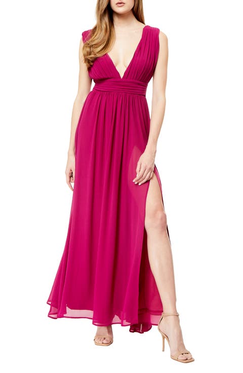 Love by Design Athen Plunging V-Neck Maxi Dress