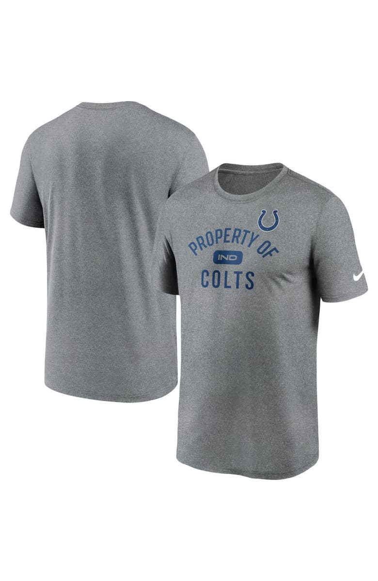 Nike Men's Nike Heathered Charcoal Indianapolis Colts Property Of Legend Performance T-Shirt, Alternate, color,