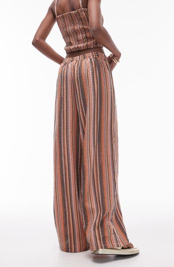 Topshop Stripe Wide Leg Cover-Up Pants Nordstrom