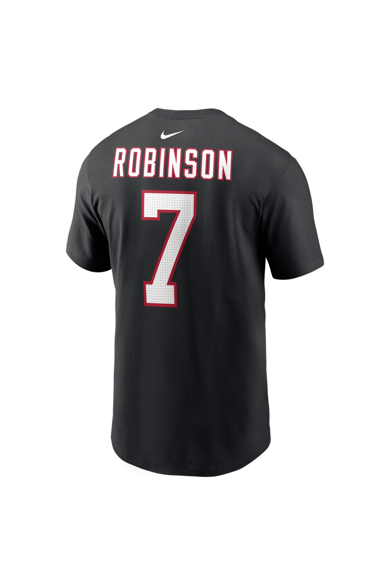 Men's Nike Bijan Robinson Black Atlanta Falcons Name & Number T-Shirt, Alternate, color, Black
