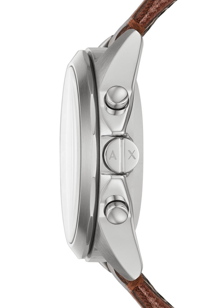 AX Armani Exchange Connected Hybrid Leather Strap Smartwatch, 44mm, Alternate, color,