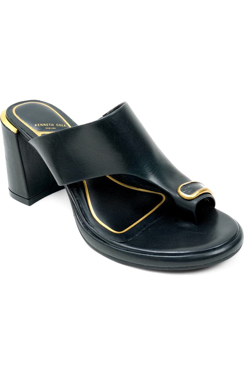 Kenneth Cole Syndika Platform Slide Sandal, Main, color, Black Leather