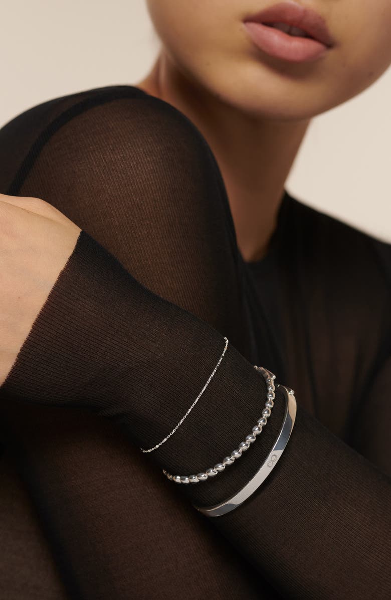 Monica Vinader Nura Teardrop Bangle Bracelet, Alternate, color,