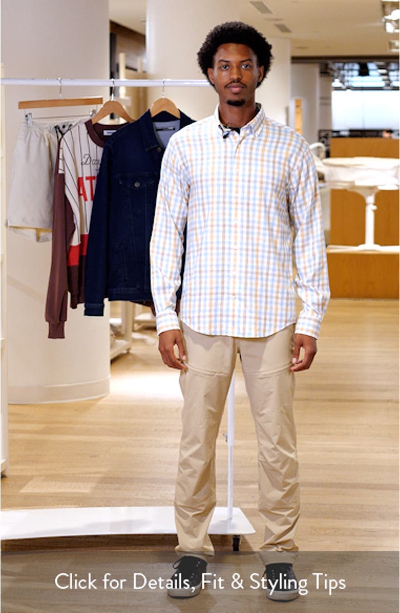 Callum Check Performance Button-Down Shirt, sales video thumbnail