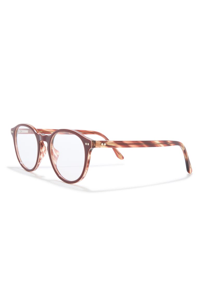53mm Round Optical Glasses, Alternate, color, BURGUNDY TRANSPARENT