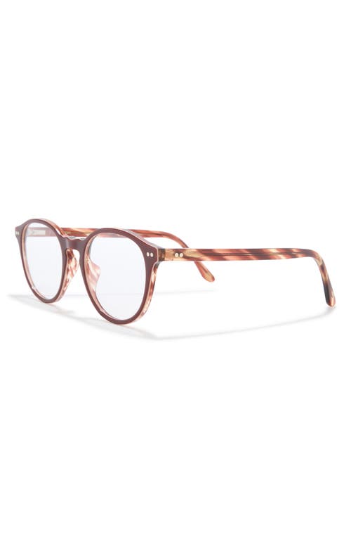 Kimeze 53mm Round Optical Glasses In Burgundy Transparent
