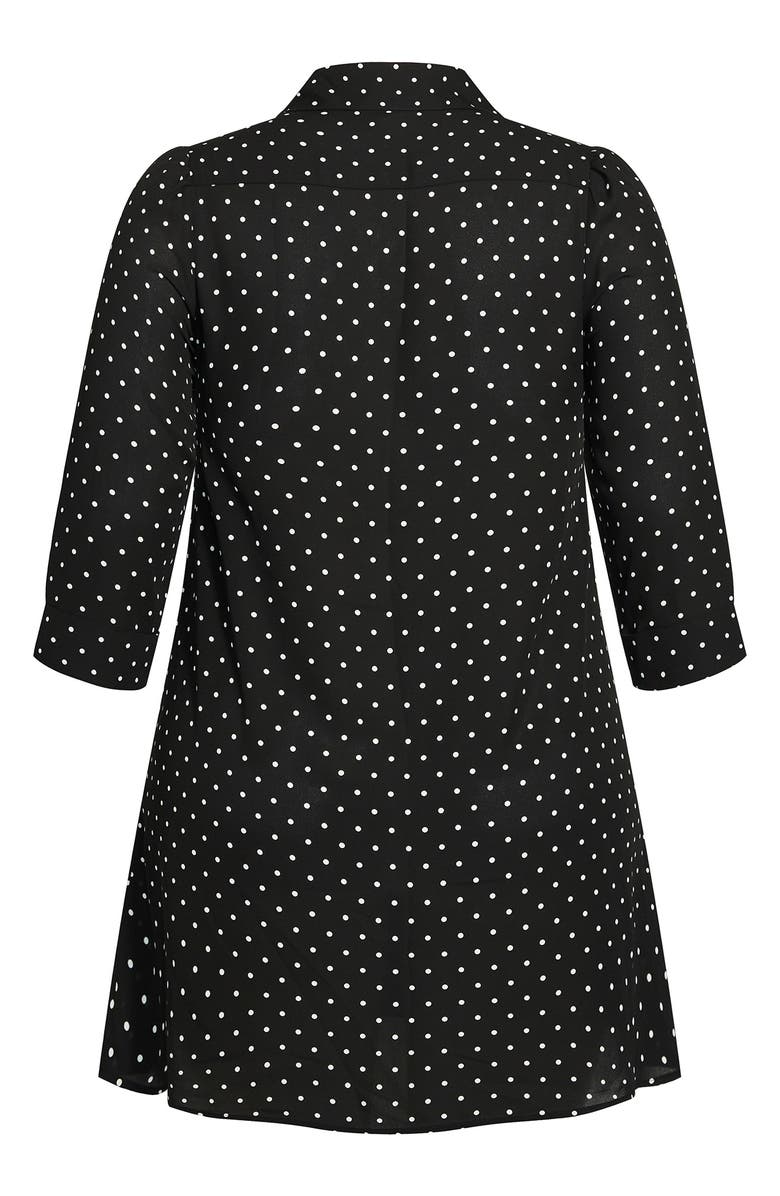 City Chic Dainty Spot Button-Up Shirt, Alternate, color, 