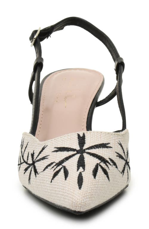 NICOLE MILLER NICOLE MILLER EMBROIDERED SLINGBACK PUMP 