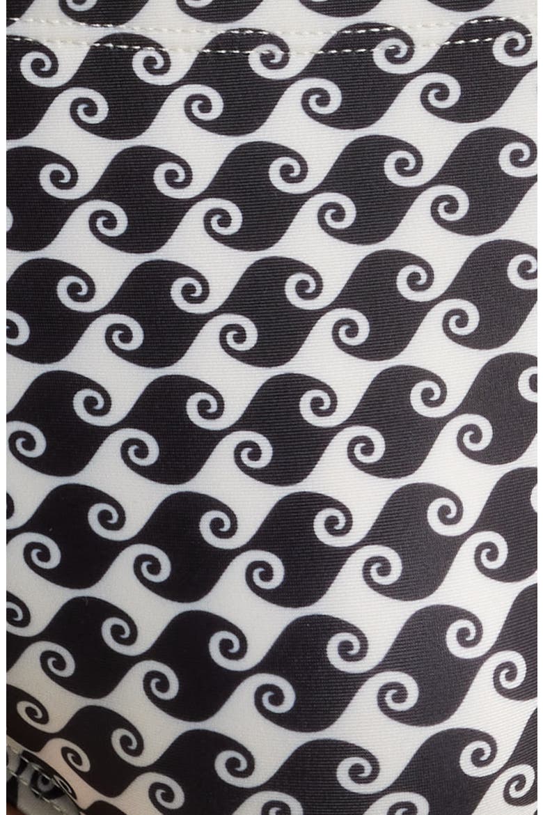 Sea Hound Wave Print Swim Briefs, Alternate, color, BLACK/ CREAM