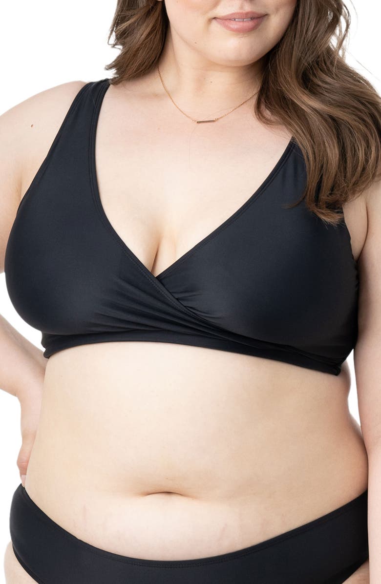 Kindred Bravely Crossover Maternity/Nursing Bikini Top, Main, color, 