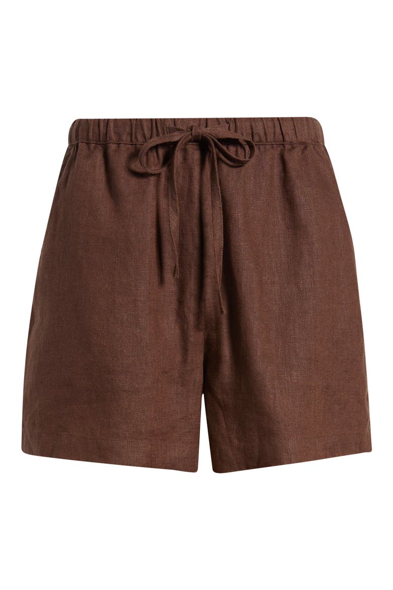 Jenner Linen Drawstring Shorts, Alternate, color, ESPRESSO
